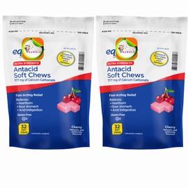 Ultra Strength Antacid Soft Chews, Cherry, Vegan Chewable Gummies, No Gelatine + Create Sticker