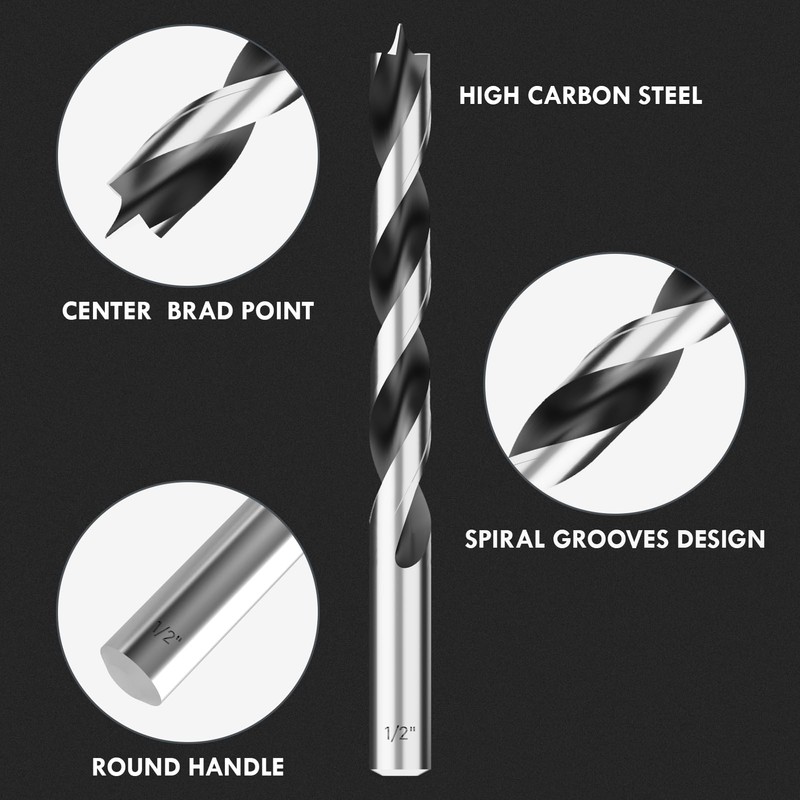 3MM Metric Brad Point Wood Drill Bit Set, 16Pcs Drill