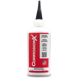 CorrosionX Rust Inhibitor, Industrial-Strength Dielectric Corrosion Prevention, Lubricant & Penetrant for Marine, Automotive, Electronics & RV Use, Protects Bolts, Cables, Engines, 4oz Applicator