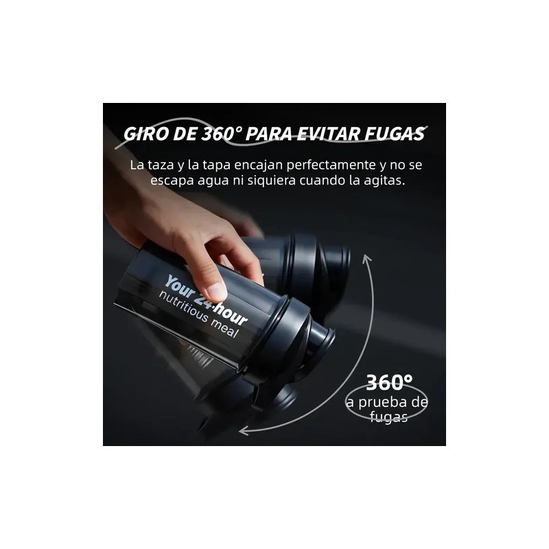 2pcs Shaker Proteína 500ml Con Esfera Mezcladora Genérico