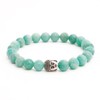 BERGERLIN Buddha Bracelet with Genuine 8 mm Natural Stone or