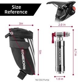 ROCKBROS Bike Saddle Bag Small Seat Bag Bicycle Bag Under Seat Bike Accessories Storage Pouch Ultralight Cycling Wedge Pack for Road Mountain MTB Foldable Bike