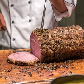 Ergo Chef Pro Series 8-Inch Meat Fork - Carving & Serving Fork - Forged High Carbon Stainless-Steel, Full Tang, Black Handle