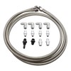 Priprilod 70" 6AN SS Braided Transmission Cooler Hose Lines Compatible