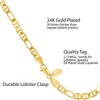 LIFETIME JEWELRY Womens Gold Anklet 6mm Figaro Mariner Link Ankle