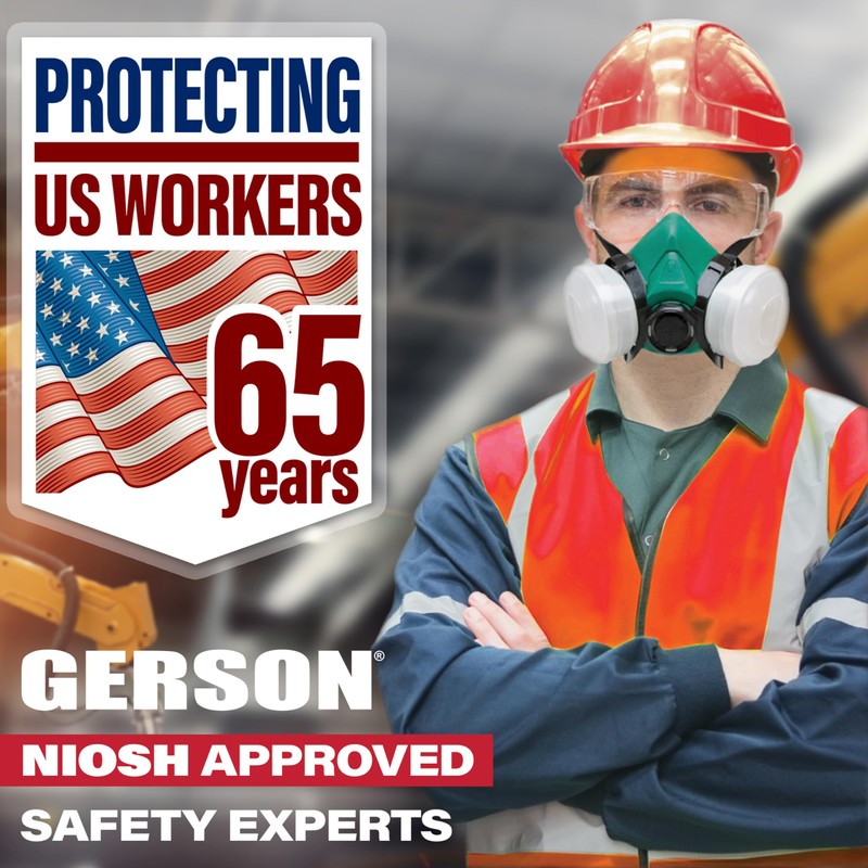GERSON Respirator Mask XP100 Filters - NIOSH P100 Full and