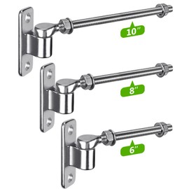 Insaga 304 Stainless Steel Heavy Duty Gate Hinges, 6'' J Bolt Gate Hinge with Dia M12, 4Pack Welded Hinge for Farm Gate, One Piece Molded Gate Hinge for Metal Gate