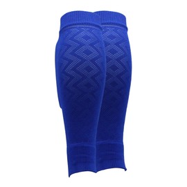 TCK Soccer Shin Guard Sleeves Football Leg Sleeves Youth Mens (Royal, Medium)
