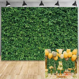 Demohome 7x5ft Durable Polyester Fabric Green Leaves Nature Photography Backdrop for Birthday Wedding Party Background Portrait Photo Booth Props