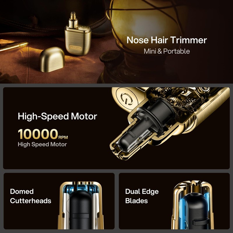 Nose Hair Trimmer, Alloy Nose Trimmer for Men and Women,