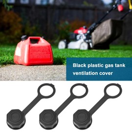LT Easiyl Pack of 4 Gas Can Cap Gas Can Screw on Vent Cap Rear Vent Screw Caps Suitable for Most Fuel Diesel Kerosene Jugs with 4 Pieces Seal Black Plastic