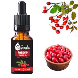 Salenda Rosehip Oil for Face, Cold Pressed Rose Hip Seed Oil, Carrier Oil for Skin-1 Fl Oz (30 ml)