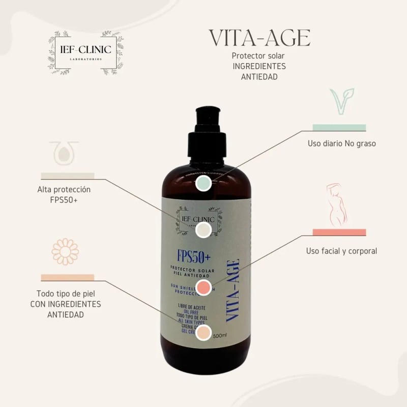 Vita-age Protector Solar Fps50 Antiedad Argilerine Matrixil