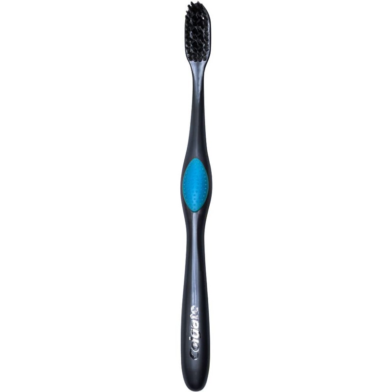 Colgate 360 Charcoal Infused Toothbrush, Floss-Tip Bristles, Soft (Colors Vary)