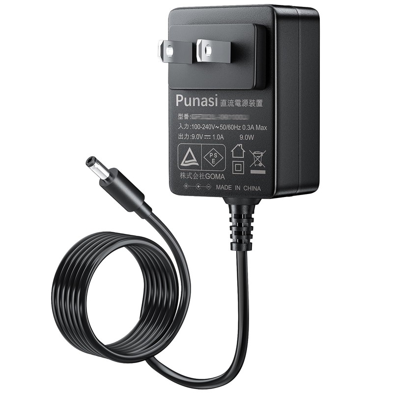 ZOOM AC Adapter for Zoom DC9V Output AD-16 Punasi 9V