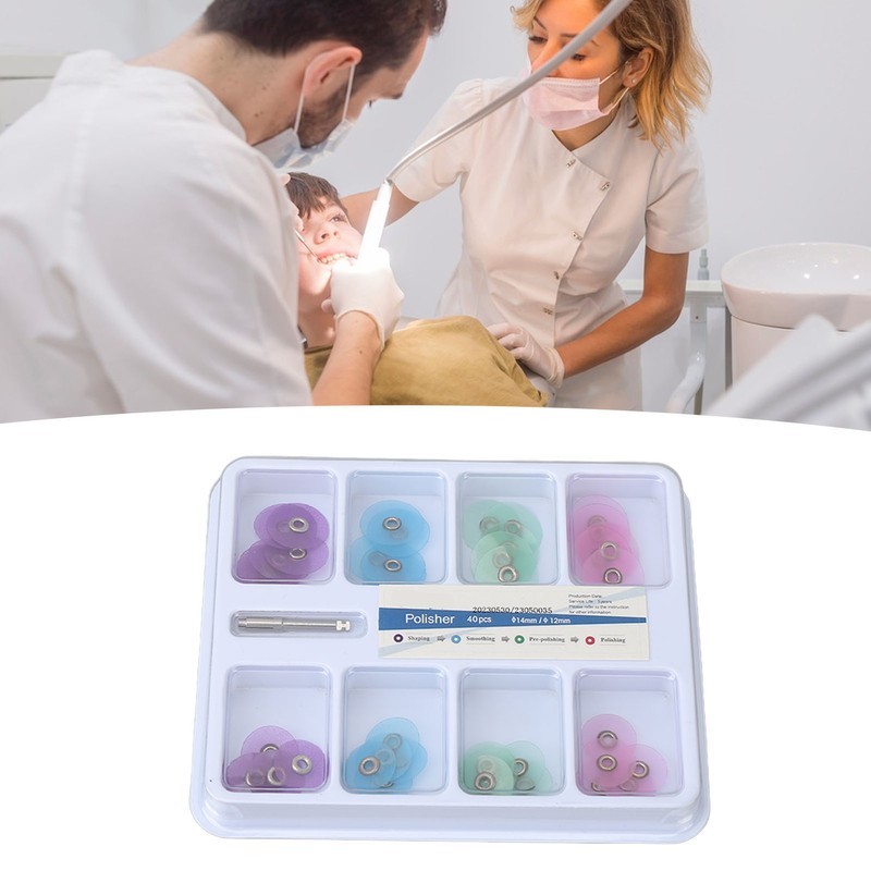 40pcs Dental Polishing Discs Teeth Whitening Resin Oral Teeth Finishing