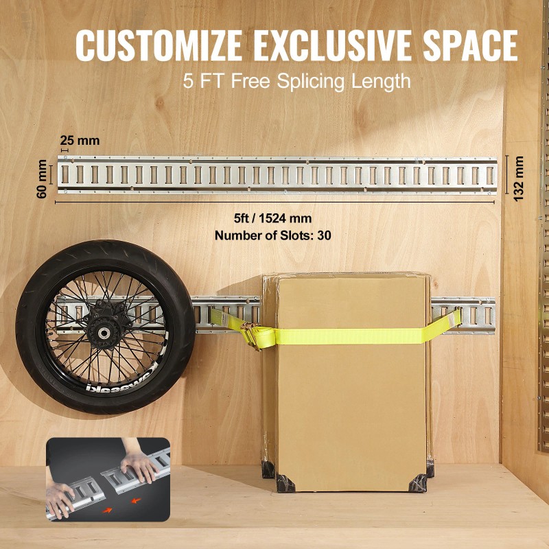 Uimoso E Track Tie Down Rail Kit 34 PCS 5'