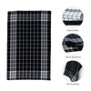 Encasa Checked Cotton Tea Towels Black Non-Terry Pack of 4,