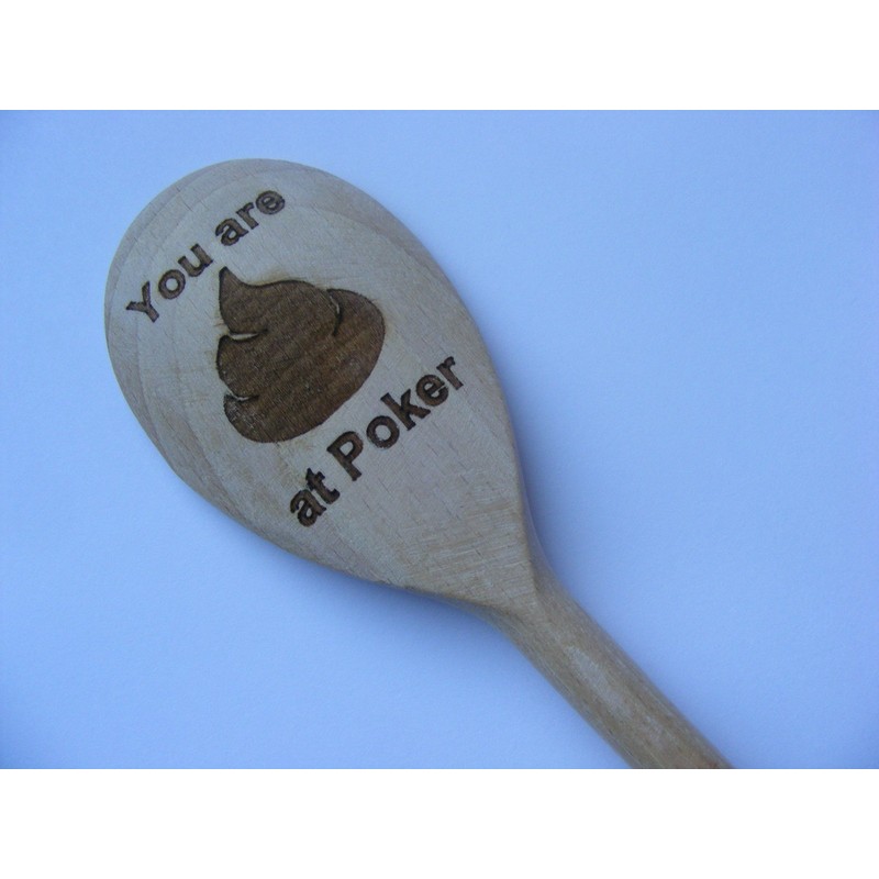 FastCraft NEW ENGRAVED POKER WOODEN SPOON LOSER LAST BOOBY PRIZE