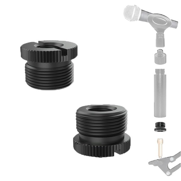 ieron Microphone Extension Adapter, 2 Pack Microphone Stand Adapter 3/8