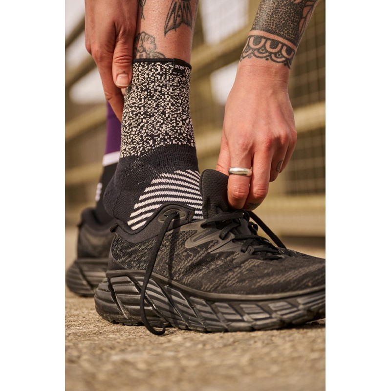 CEP Max Support Ankle Sleeve, Black/White, Unisex, S