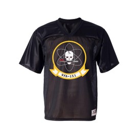 Future of Flight VFA-151 Vigilantes Squadron Logo Replica Football Jersey-XL Black