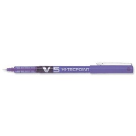 Pilot V5 Rollerball Pen Needle Tip 0.5mm Line 0.3mm Violet Ref V508 [Pack 12]