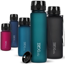 720°DGREE uberBottle Water Bottle, 650 ml, softTouch with Sieve, BPA-Free, Leak-Proof Tritan Sports Bottle for Children, School, Sports, University, Outdoors, On the Go, Lightweight, Shockproof