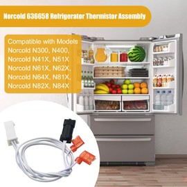 636658 Thermistor Assembly for Norcold RV Refrigerator Parts, for Model N300, N400, N41X, N51X, N61X, N62X, N64X, N81X, N82X, N84X, 1200, 1201, 1210, 1211 and N1095, Replaceable Thermistor Assemblies