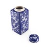 Bombay Cherry Blossom Ceramic Jar with Lid, 5.5-Inch-by-12-Inch, Blue/White