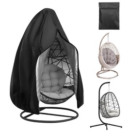 yotutun Hängesessel Abdeckung Outdoor, Winddicht Schutzhülle für Hängesessel 210D Oxford Wasserdicht Patio Schutzhülle mit Reißverschluss Zugband für Schwebesessel, 190x115cm