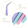 jojofuny 4Pcs Curved Stainless Steel Tweezers for Nail Extensions Scrapbooking