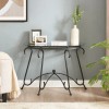 Tempered Glass Surface Console Table Coffee Table with Sturdy Construction