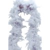 UV FLOOR UVFLOOR- Néon White Boa Piuma, Tinta Unita, Bianco
