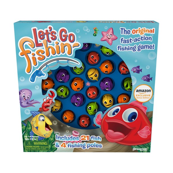 Pressman  Bonus Edition Let's Go Fishin' - Includes Lucky Ducks Make-A-Match Game!
