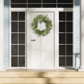 Furisin 20 inch Green Eucalyptus Wreath with Berry Spring Summer Wreath for Front Door Indoor Outdoor Farmhouse Home Wall Porch Decoration