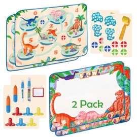Water Doodle Mat Magic Graffiti mat 40 X 27.5Inches，Two-in-one Big Water Graffiti Blanket Coloring Back Side Mat (2)