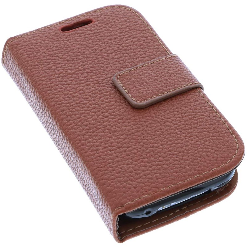 foto-kontor Case Compatible with Doro Primo 366 Book Style Brown
