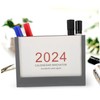 Tofficu Abs Paper Material Desk Calendar Pen Holder Makeup Brush