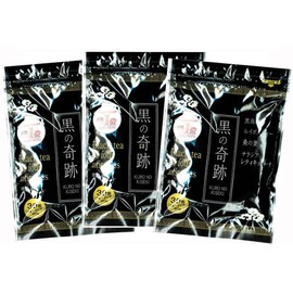 Black Miracle, Set of 30 Packets, Black Oolong Tea, Rooibos Tea, Salacia Reticulator, Mulberry Leaves, Kurono Kiseki