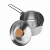 Camping Pot 304 Stainless Steel Portable Camping Kettle with Foldable