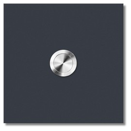 MOCAVI Ring 186 Doorbell Anthracite Quality Bell Plate with Stainless Steel Button Surface-Mounted Bell Square (8.5 cm) Doorbell Plate Grey (RAL 7016) Modern, Weatherproof, Matte, German Brand Quality