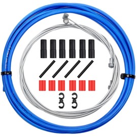 CTRICALVER Bicycle Brake Cable and Housing, Mountain Bike Brake Cable Set, Universal Bike Brake Cable for MTB/Road Bike (Blue)