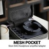 TANGZU Leather Earphone Case, Water-Resistant Portable Earbuds Storage Case for