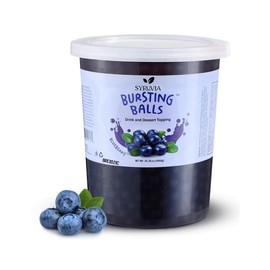 BREXONIC Popping Boba Pearls Bursting Tea Balls Drink & Dessert Topping Strawberry, Mango Fruit Flavored Bubble Tea Tapioca Pearls (Blueberry, 2 LB) - Flavour: Blueberry