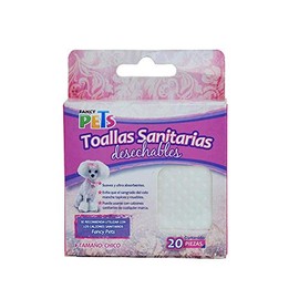 Fancy Pets Toallas Absorbentes para Perritas en Celo 20 Piezas - Material Suave y Ultraabsorbente, Protección para Tapices y Muebles
