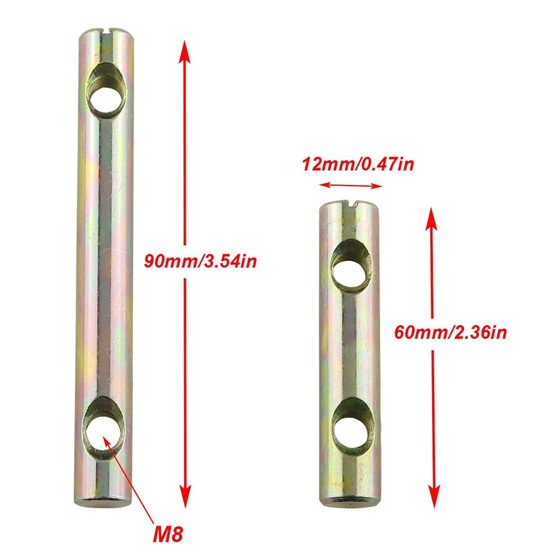 RLECS Barrel Nut 4PCS 2 Holes Cylindrical Cross Dowels Slotted
