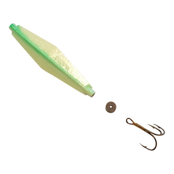 Buzz Bomb,Deadly Sonic Lure, Narrow Green Pearl, 4-Inch,Jigs