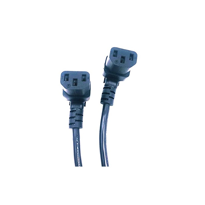 IEC 320 C14 to 2 x C13 90 Degree Power