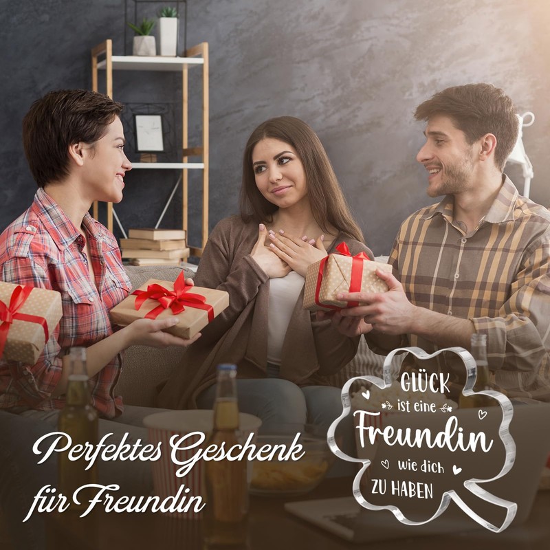 Beste Freundin Geschenke, Geschenk Freundin Geburtstag, 10.43cm Acryl-Dekoständer, Freundschaft Geschenk